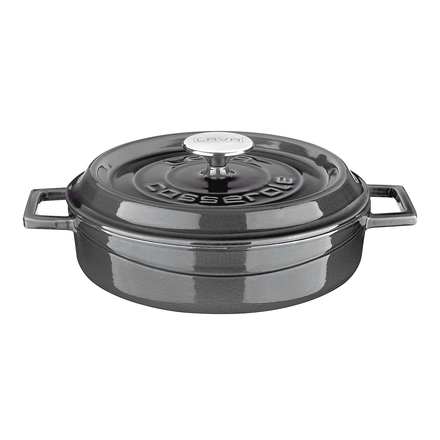Lava Premium Series Allzwecktopf 28cm Grau Gusseisen Schmortopf