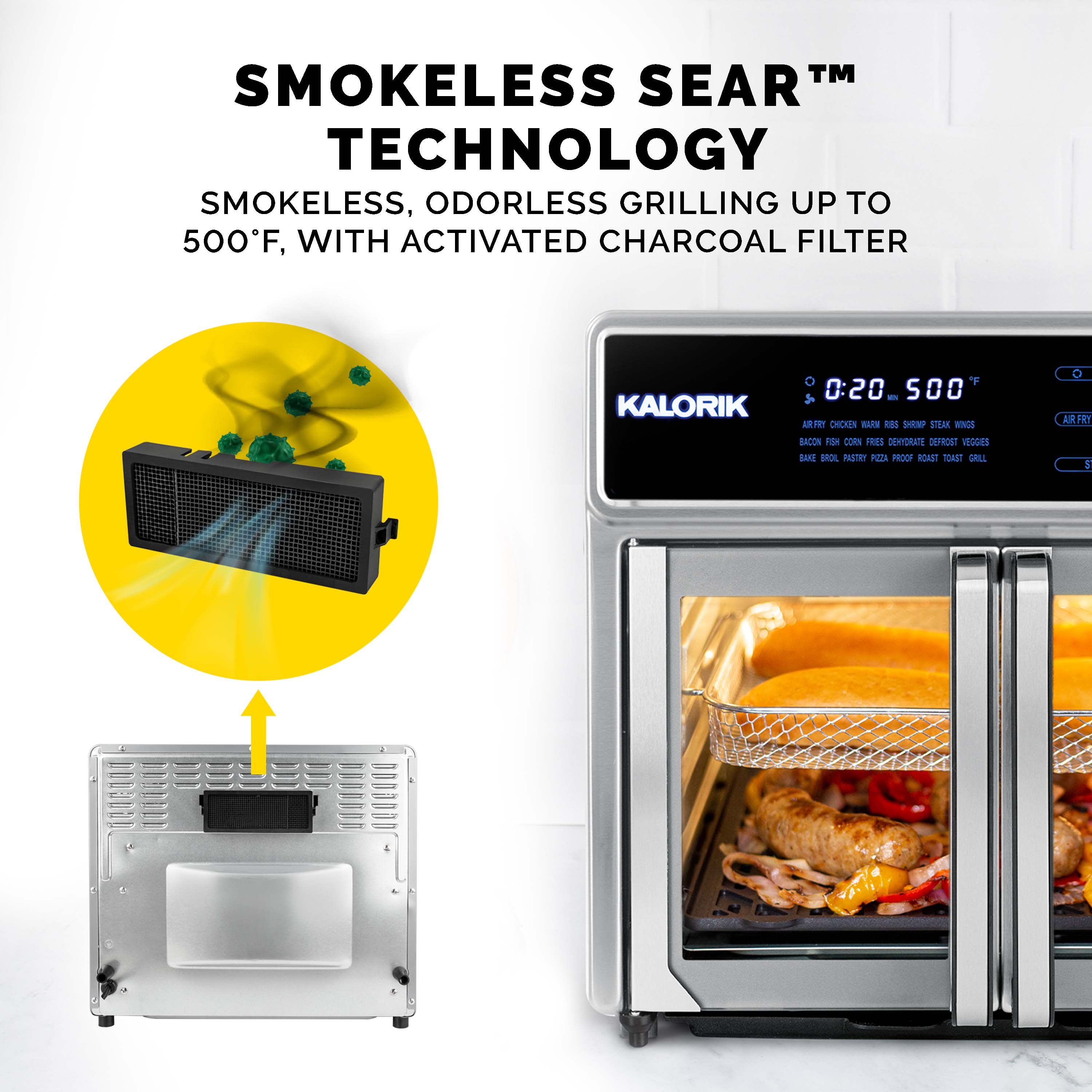 Kalorik MAXX Family 26L Air Fryer Grill Ofen Edelstahl