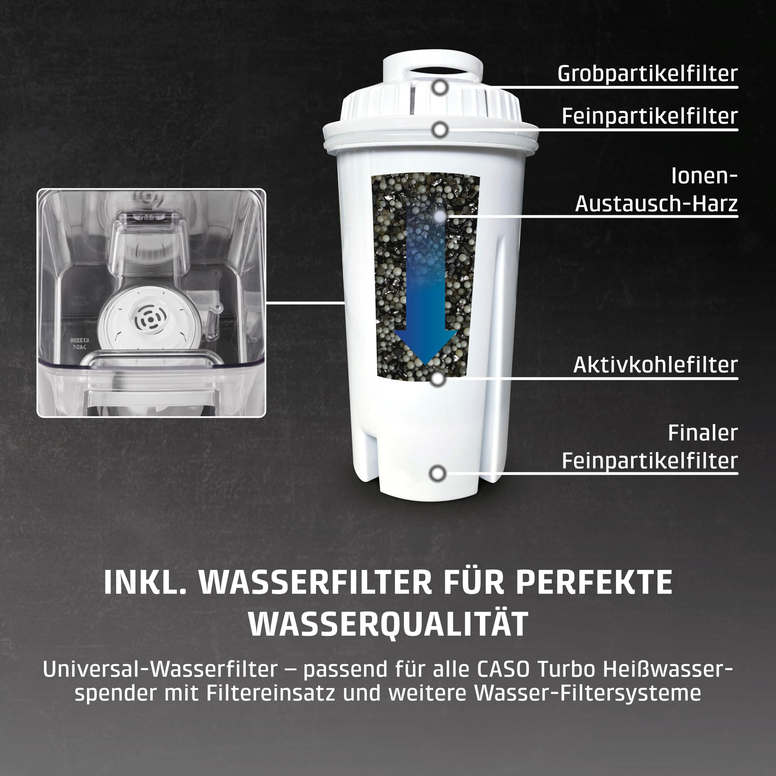 CASO HW 770 Advanced Heißwasserspender 2600W Filter
