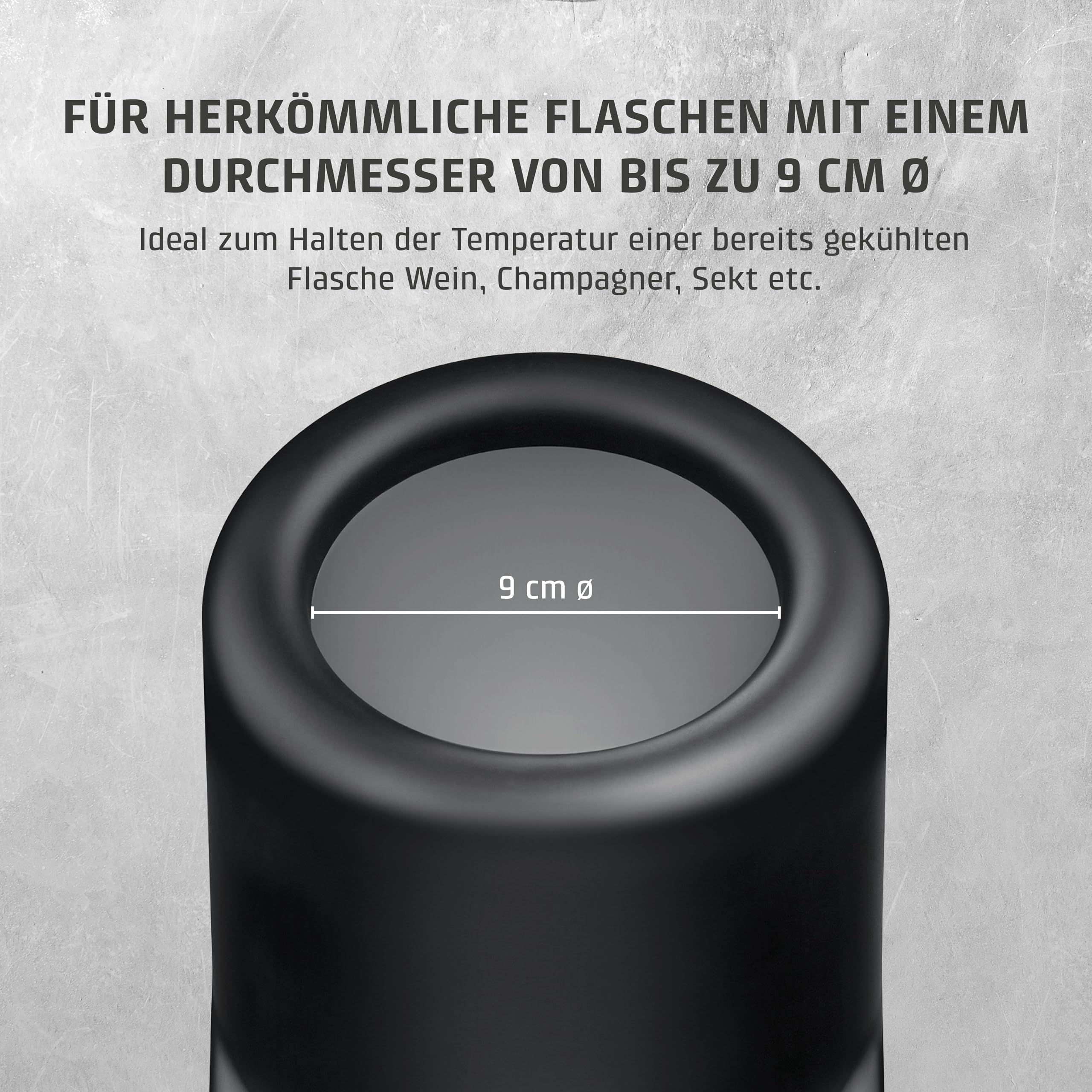 Caso VinoCase Black Weinkühler 1 Flasche 5-18°C Touch