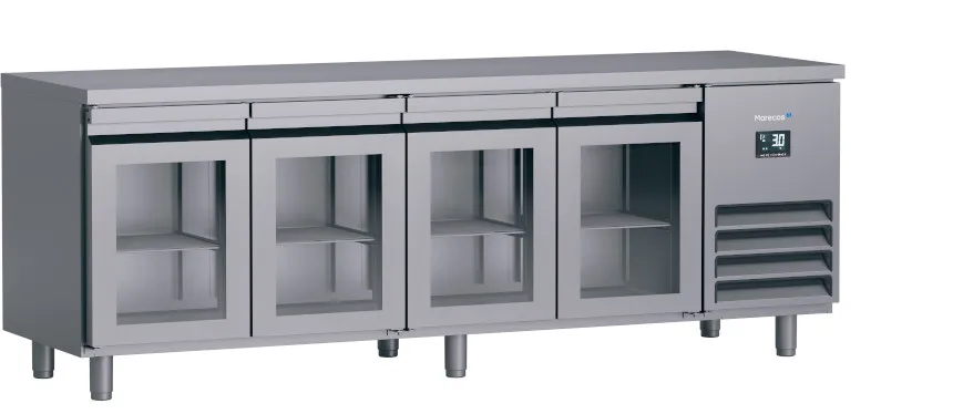 Marecos Bancadas RCS 4 PV Kühltisch 373 L Glastür