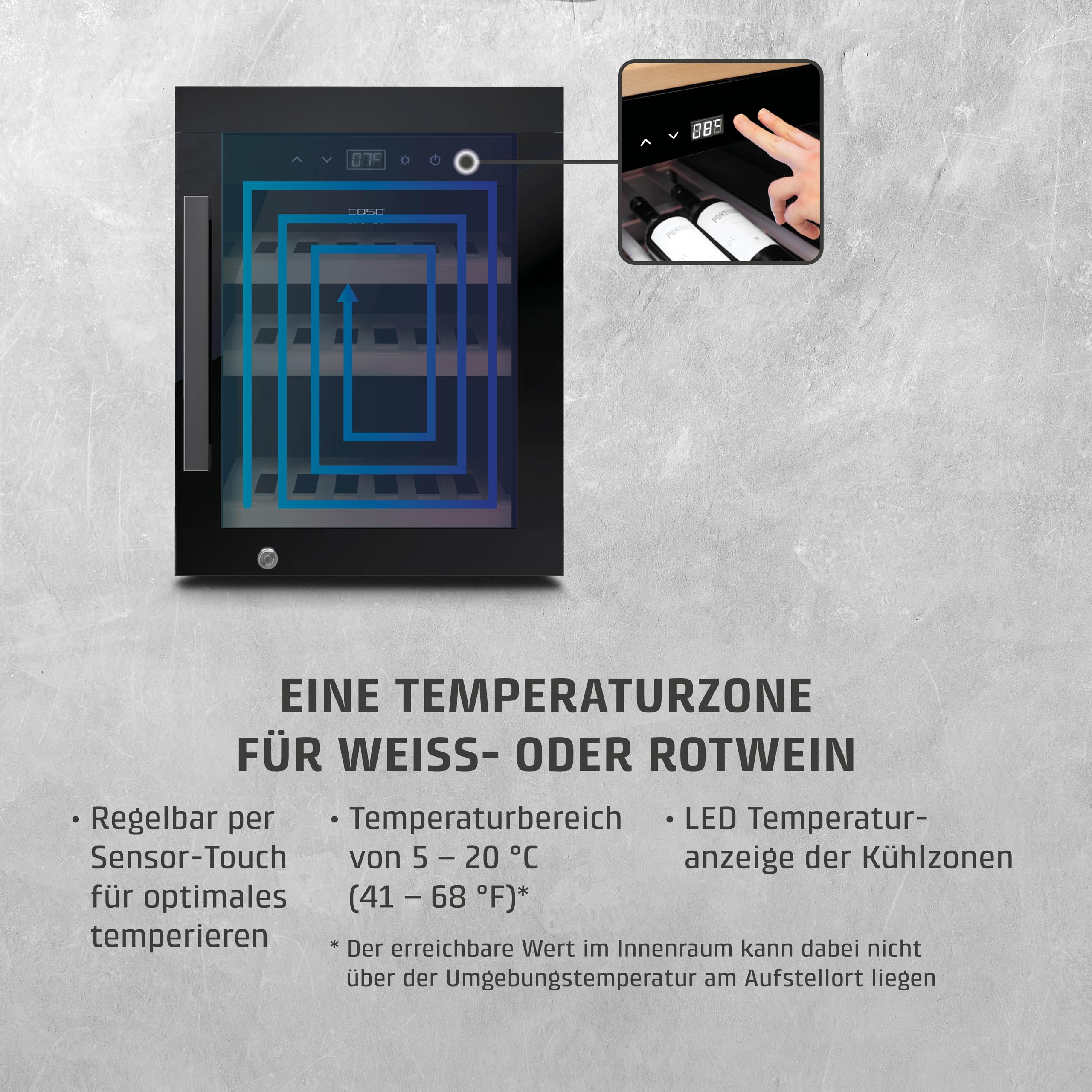 Caso WineExclusive 12 Weinkühlschrank 12 Flaschen