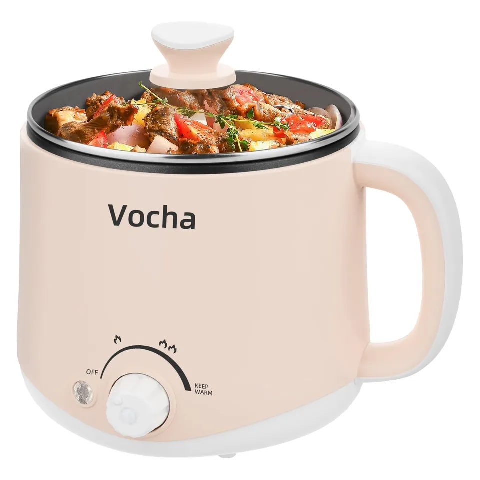 Vocha Electric Pot Hot Pot 1,6 Liter Beige 600 Watt