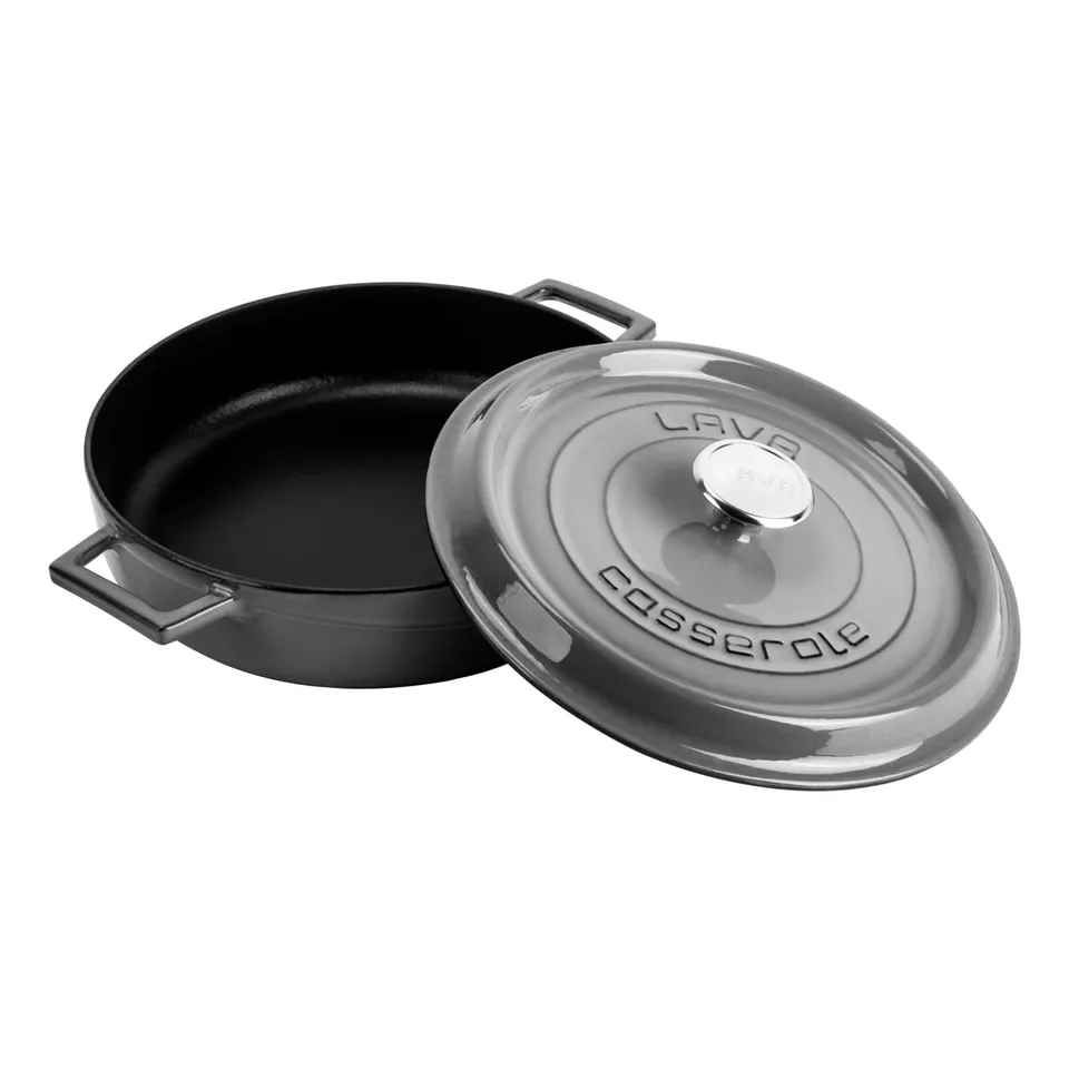 Lava Premium Series Allzwecktopf 28cm Grau Gusseisen Schmortopf