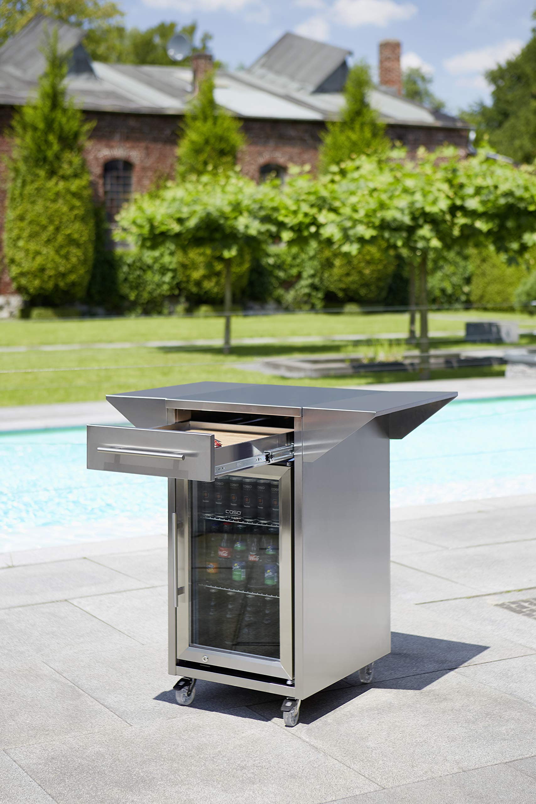 CASO Counter & Cool Rollwagen Edelstahl 63 Liter 0-10°C