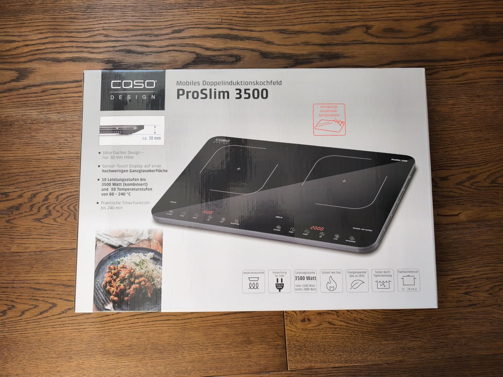 CASO ProSlim 3500 Doppel-Induktionsplatte 3500 W ultraflach