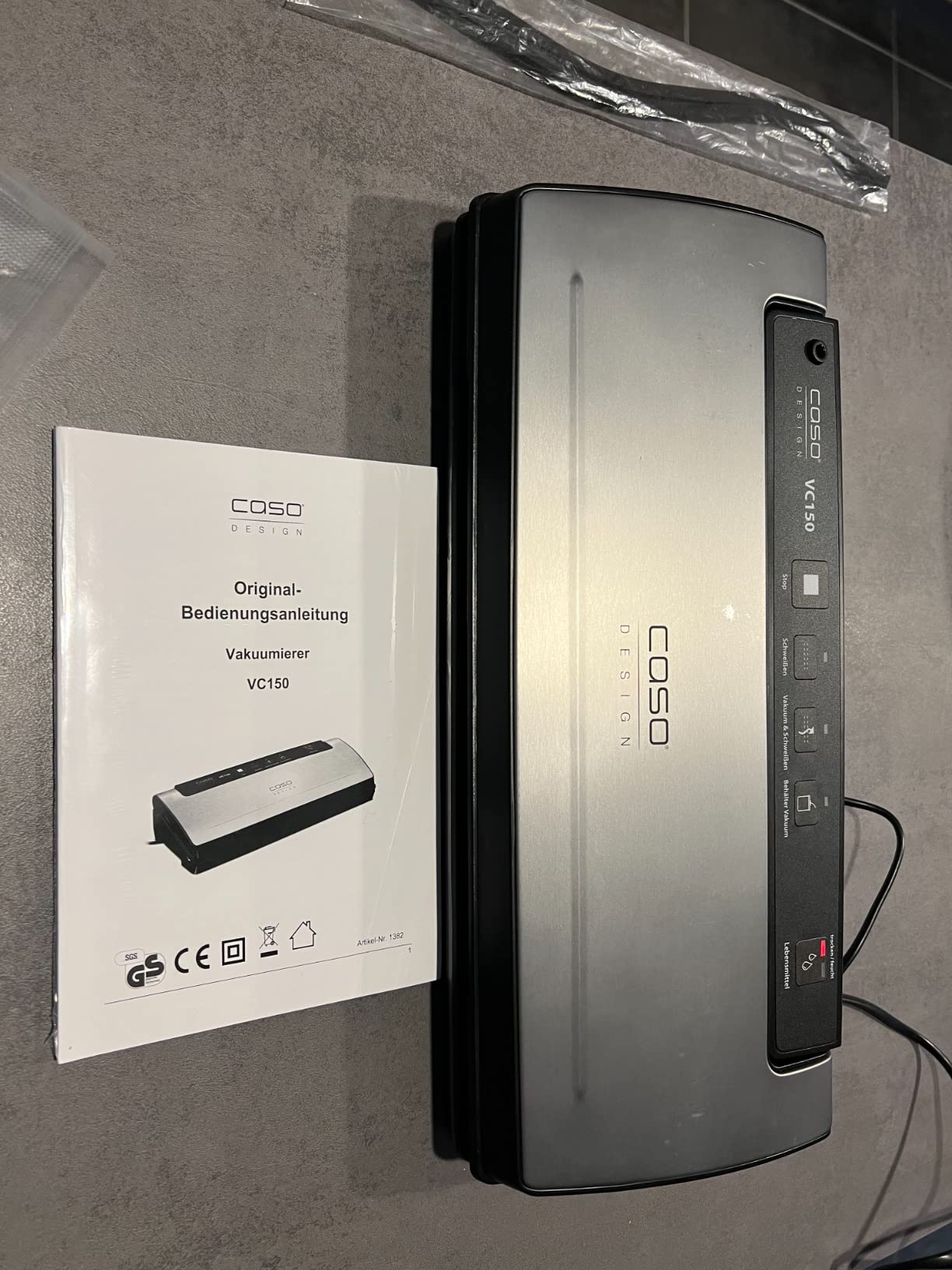 CASO VC150 Vakuumierer Edelstahl 30cm Sous Vide