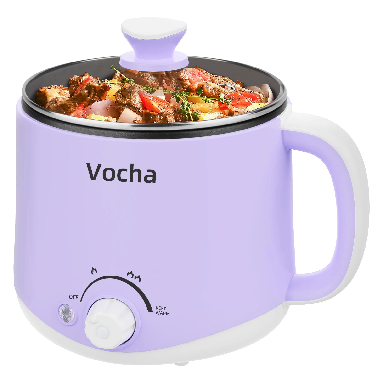 Vocha Electric Pot Hot Pot 1,6 Liter Beige 600 Watt