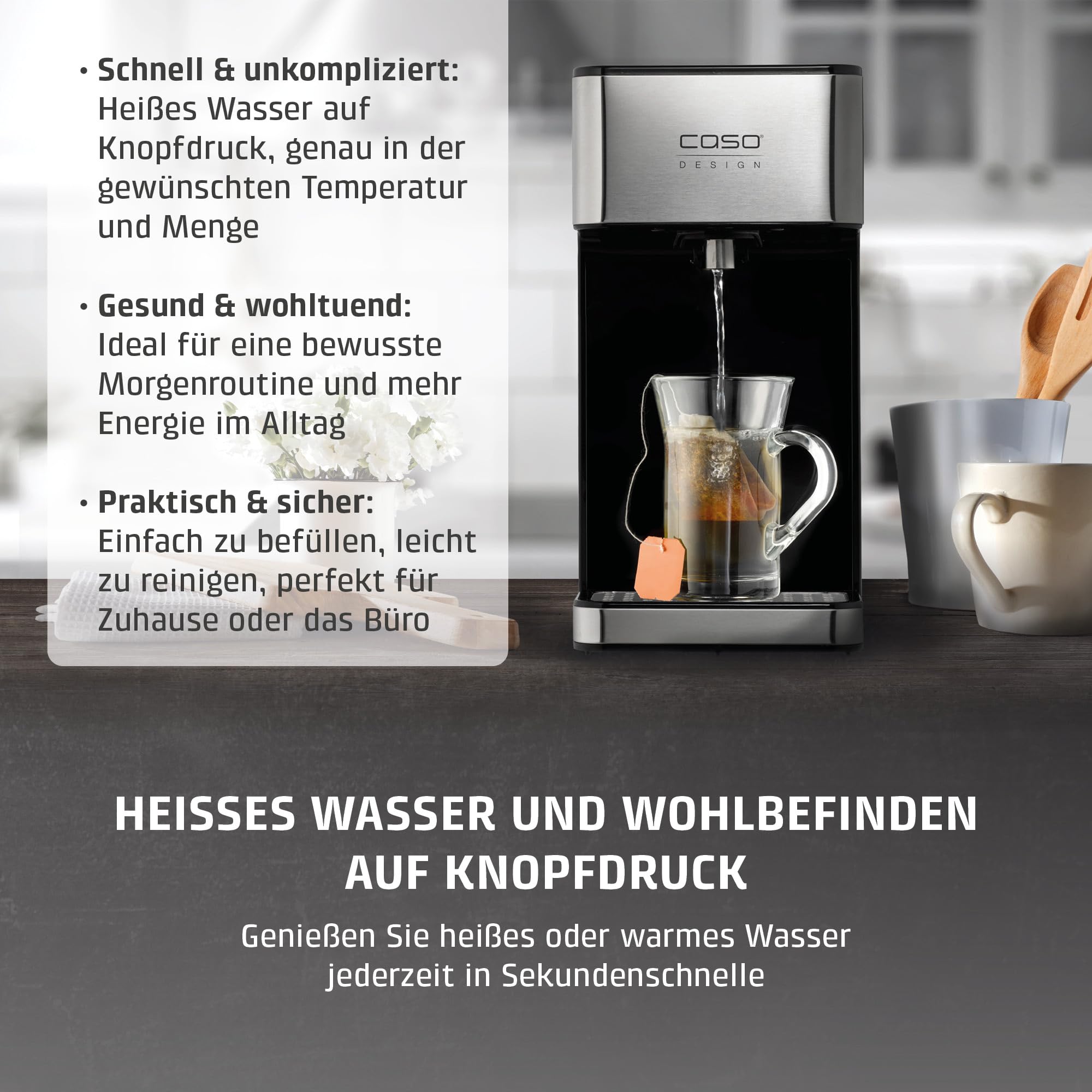 Caso Beverage HW 600 Heißwasserspender 2,7L Edelstahl 2600W