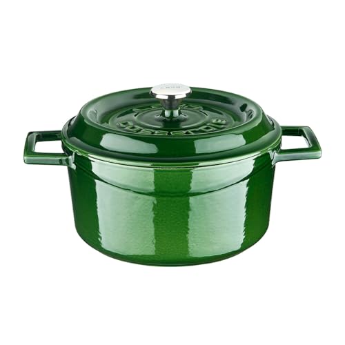 Lava Premium Gusseisentopf 20 cm rund Majolic Green Emaille