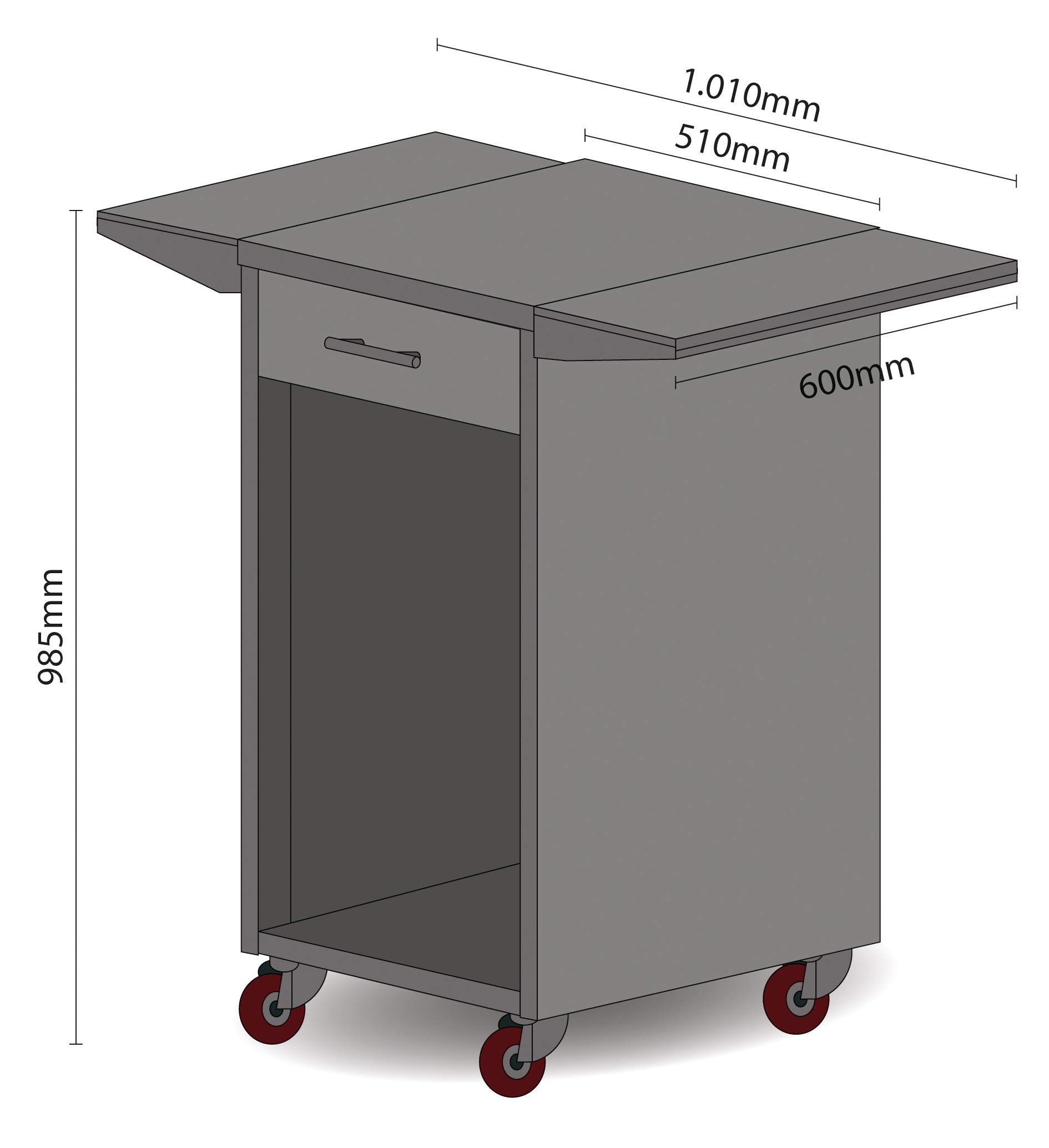 CASO Counter & Cool Rollwagen Edelstahl 63 Liter 0-10°C