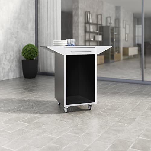 Caso Cooling Umbauschrank Rollwagen Edelstahl für BBQ Cooler