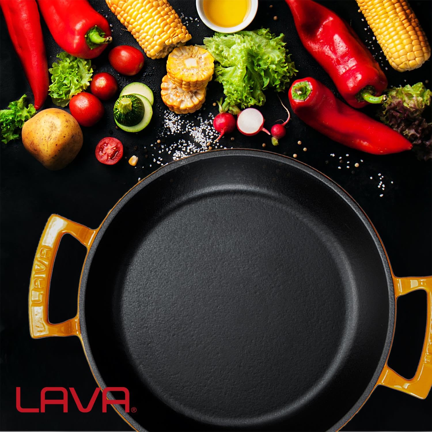 Lava Signature Series Gusseisenpfanne 24 cm Orange