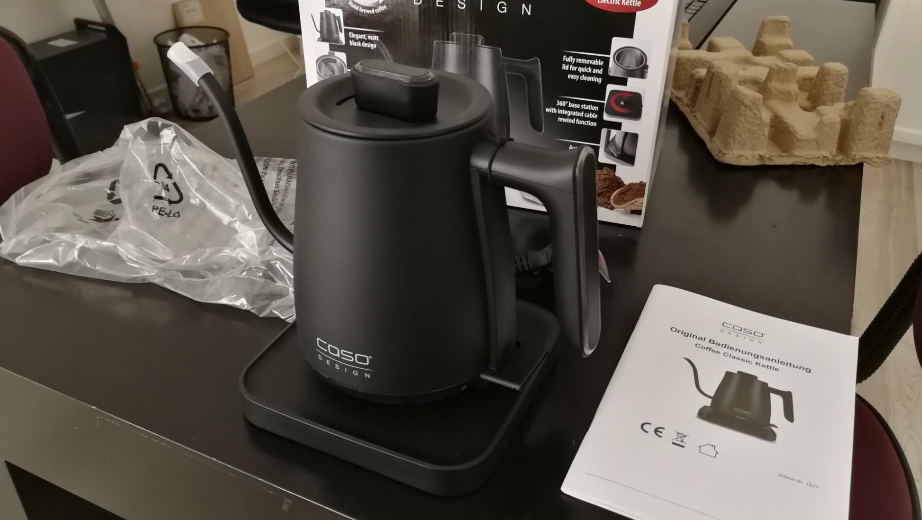 Caso Coffee Classic Kettle Wasserkocher 0,6 L Schwarz Edelstahl