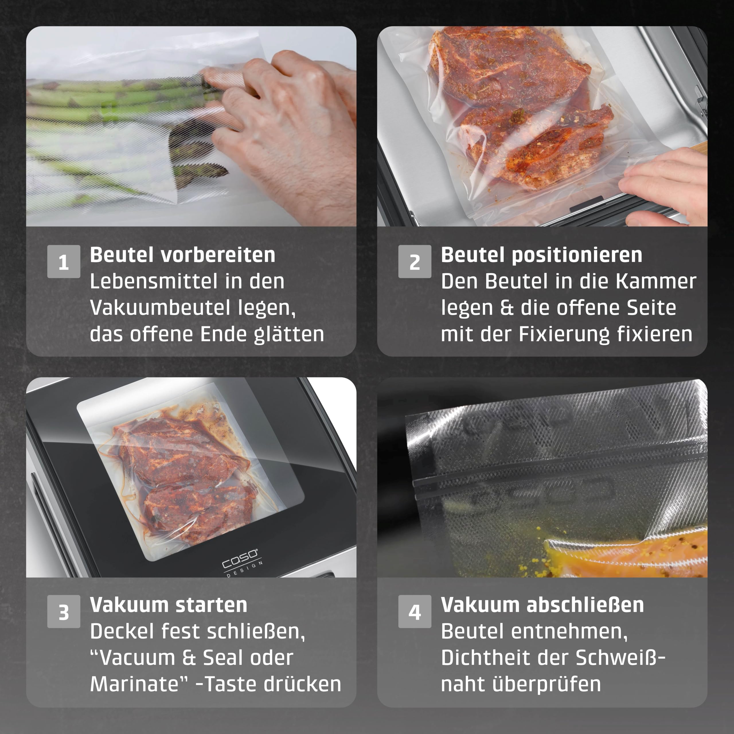 CASO VacuChef 50 Kammervakuumierer 4 L 70 l/min