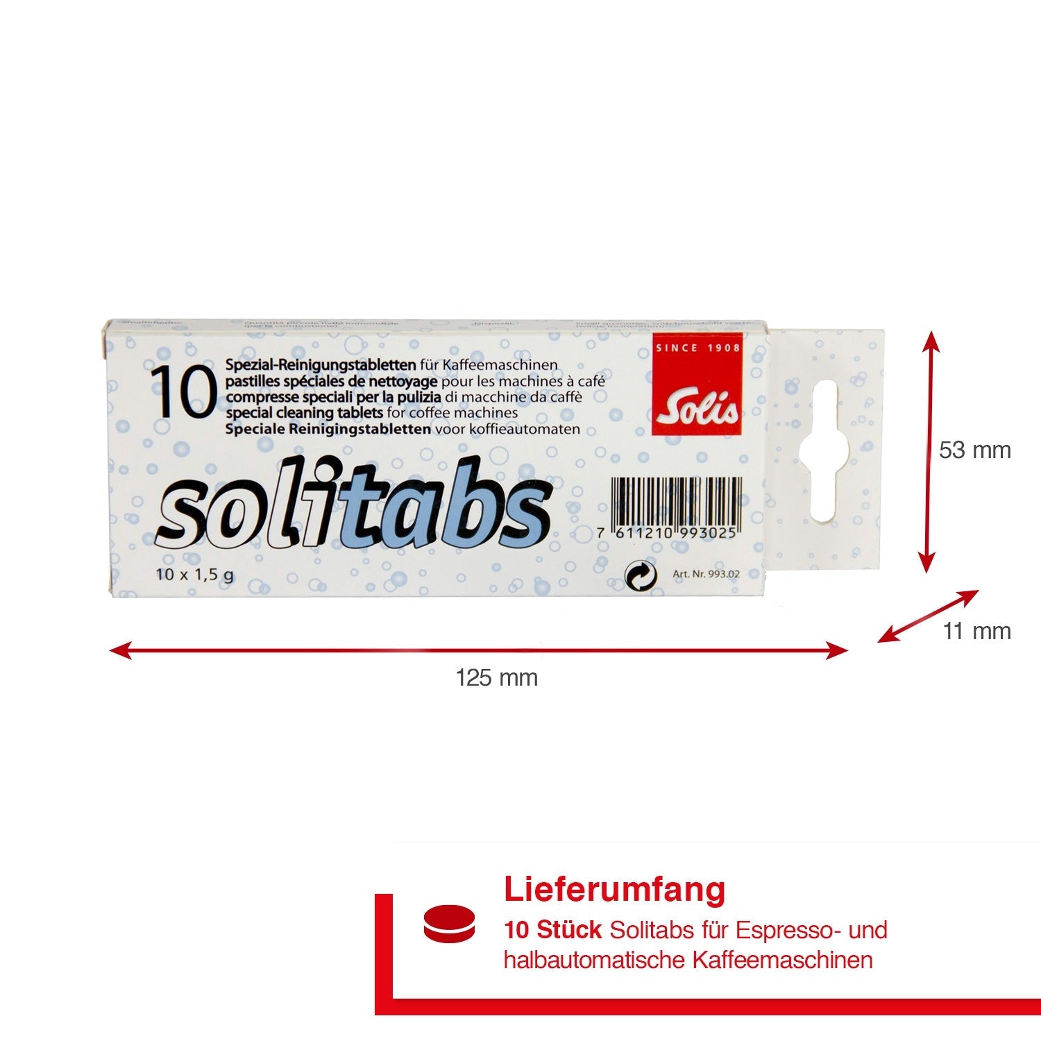 Solis Solitabs Reinigungstabletten 10 Stück Barista