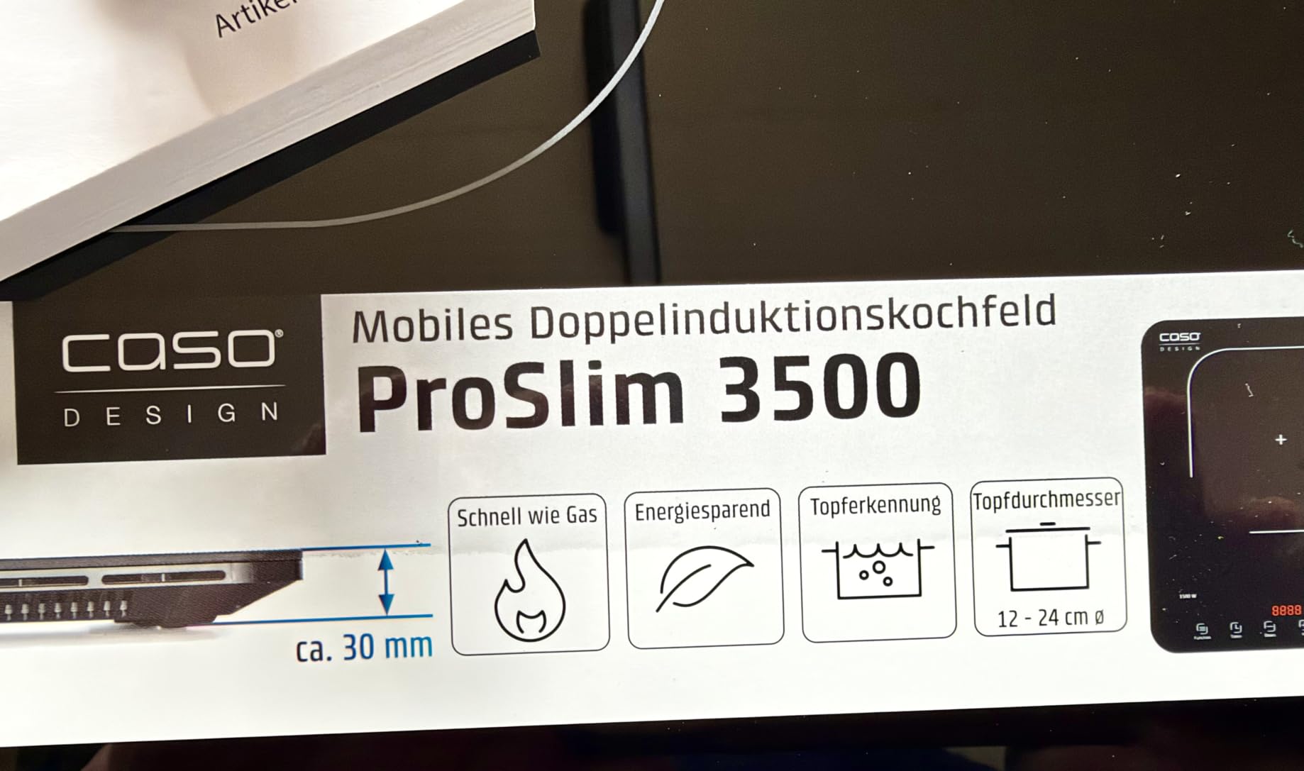 CASO ProSlim 3500 Doppel-Induktionsplatte 3500 W ultraflach