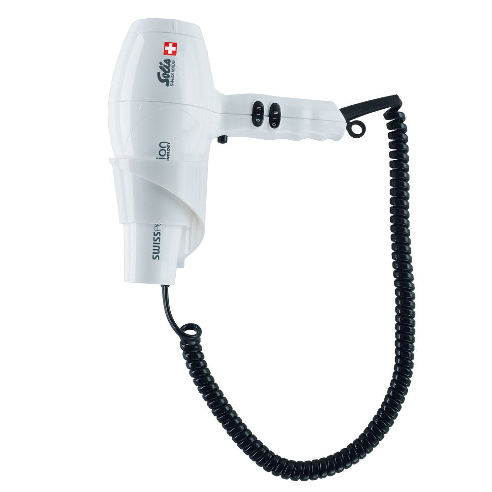 Solis Swiss Perfection Haartrockner Föhn Weiss mit Wandhalterung