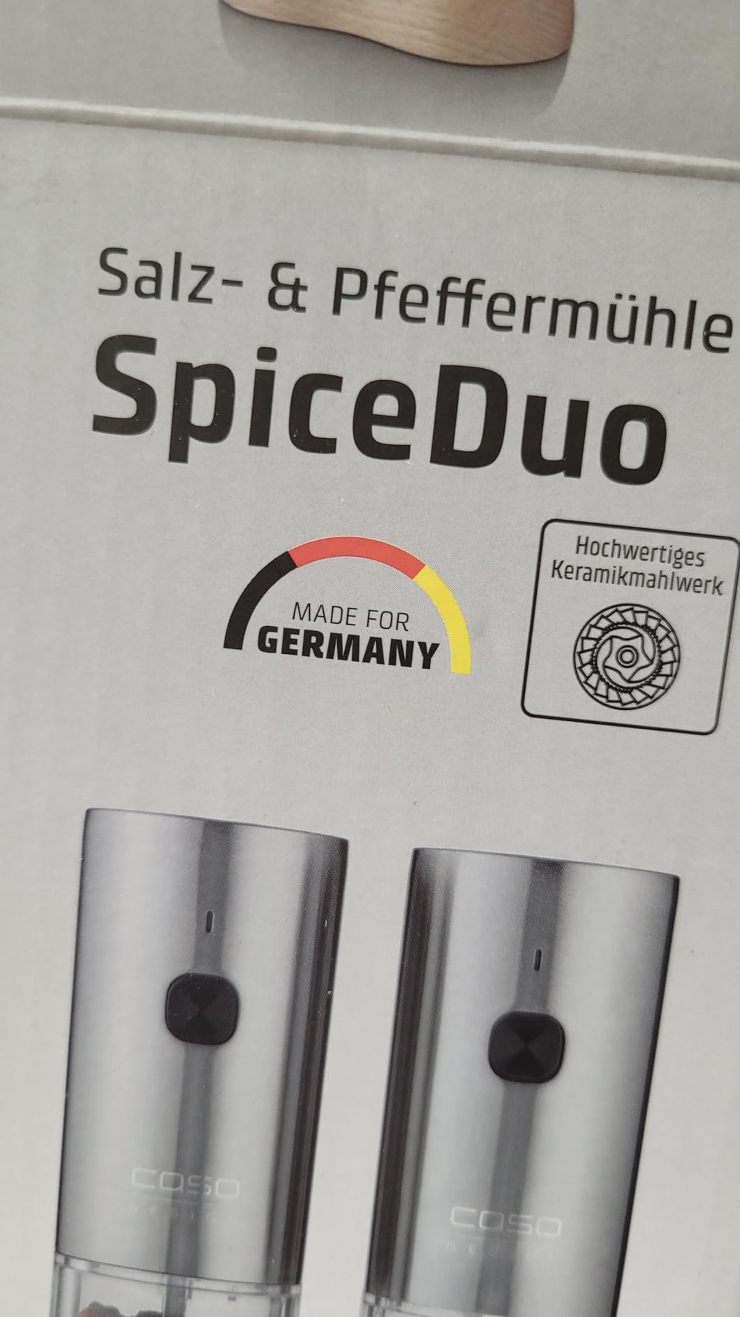 Caso SpiceDuo Salz- & Pfeffermühle Set Edelstahl USB-C 2er