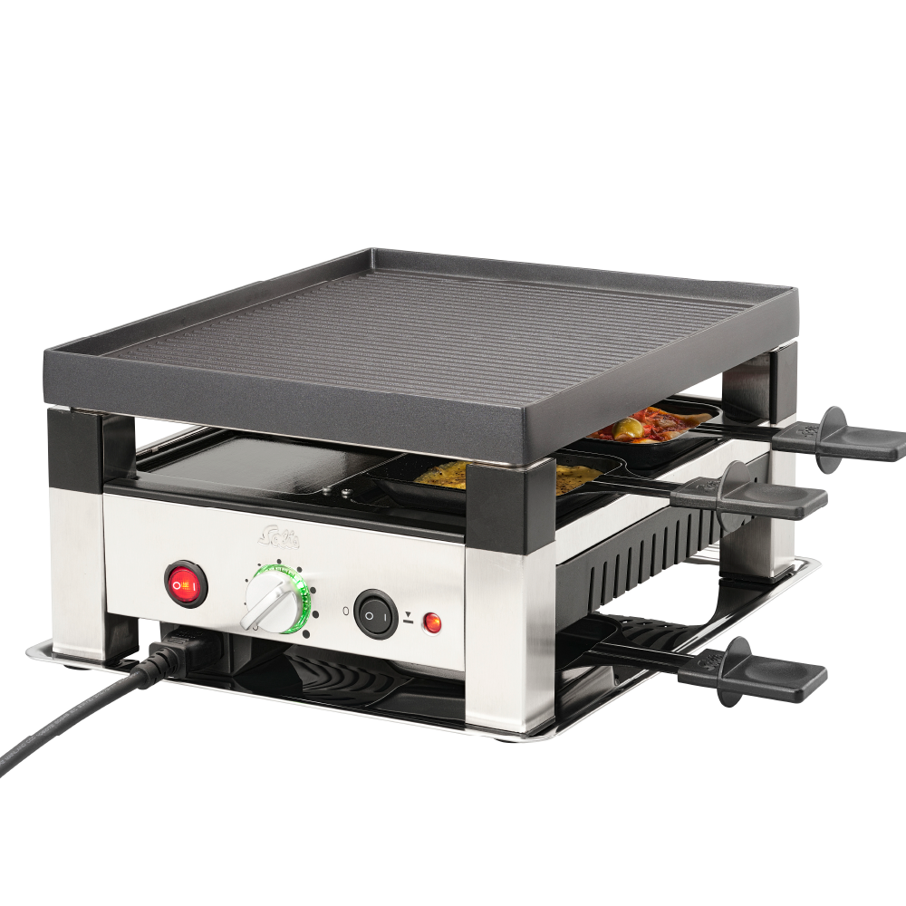 Solis 5 in 1 Table Grill Raclette Pizza Grill für 4
