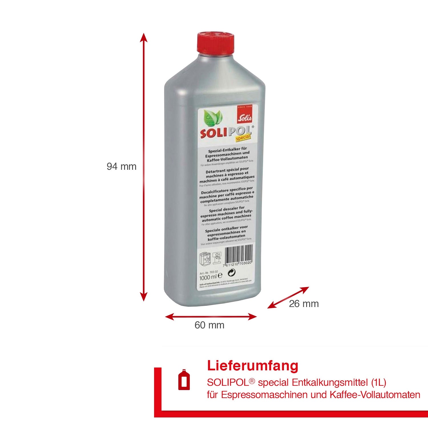 Solis Solipol Special Entkalker flüssig Milchsäure 250 ml