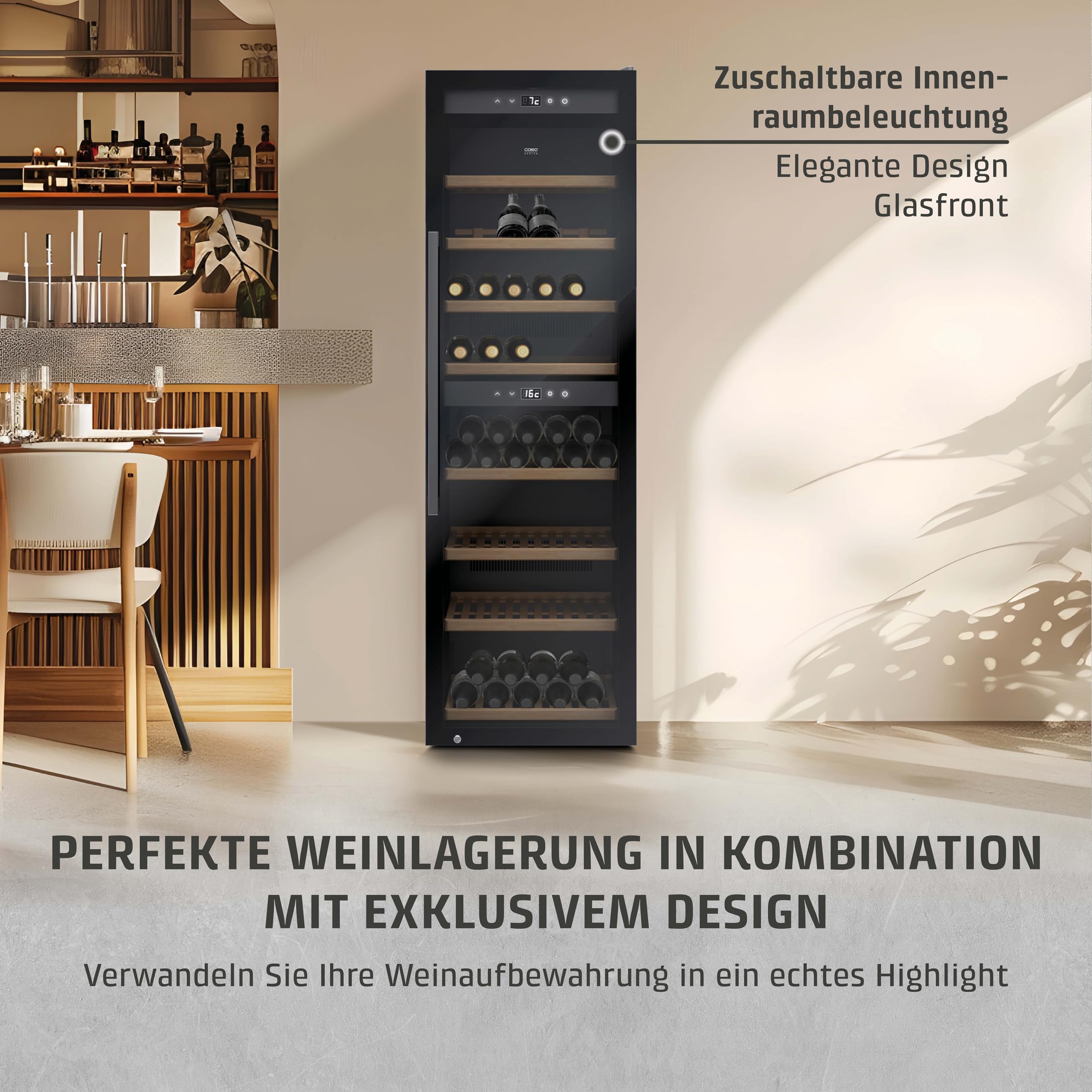 Caso WineExclusive 180 Smart Weinkühlschrank 180 Flaschen