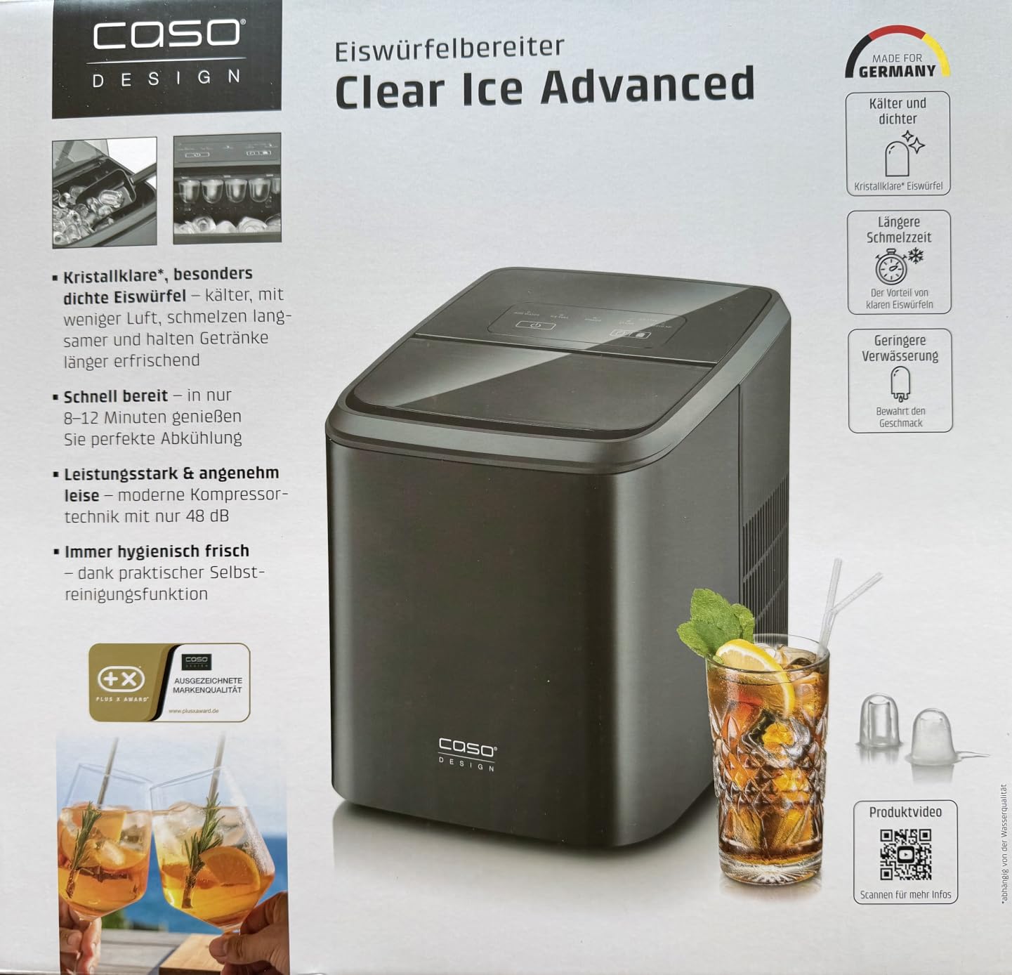 CASO Clear Ice Advanced Eiswürfelmaschine 8 kg/24h