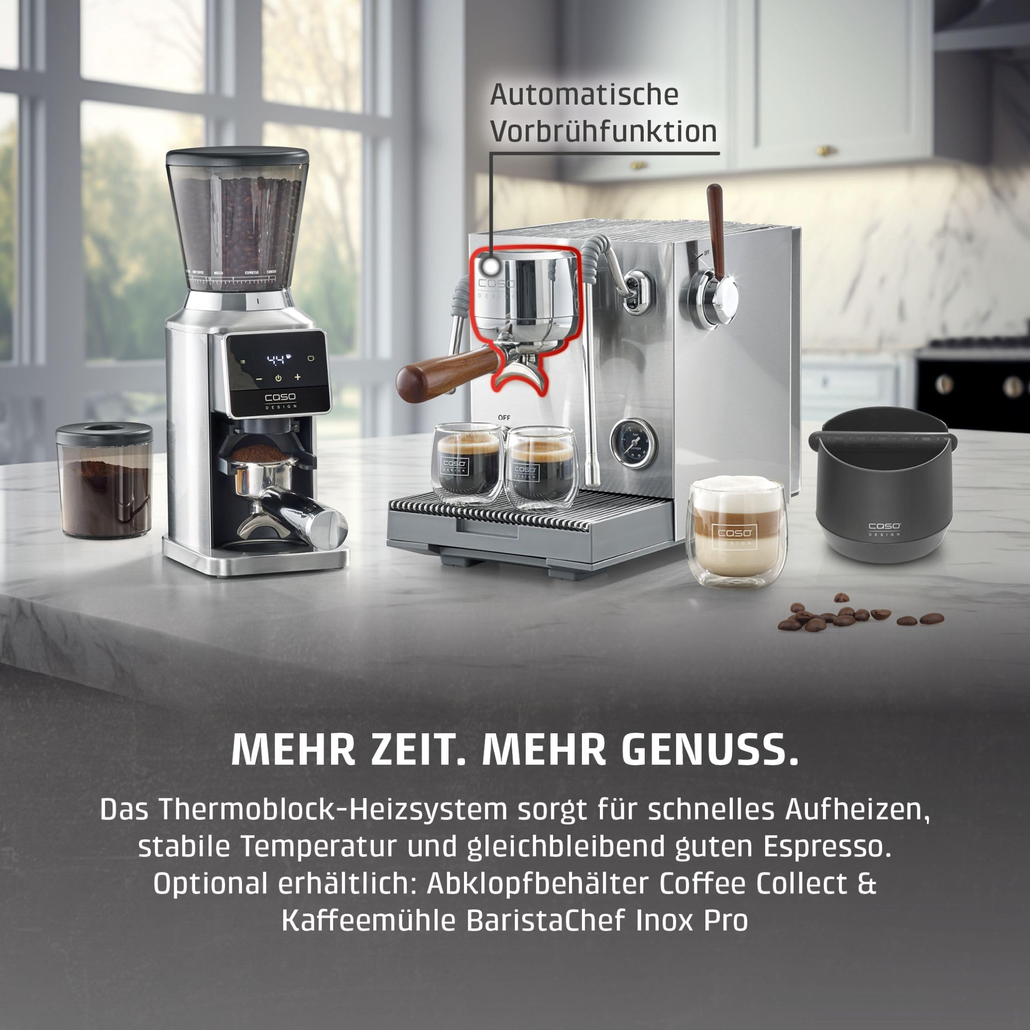 Caso EspressoGourmet Advanced Siebträgermaschine 19 bar 2 L