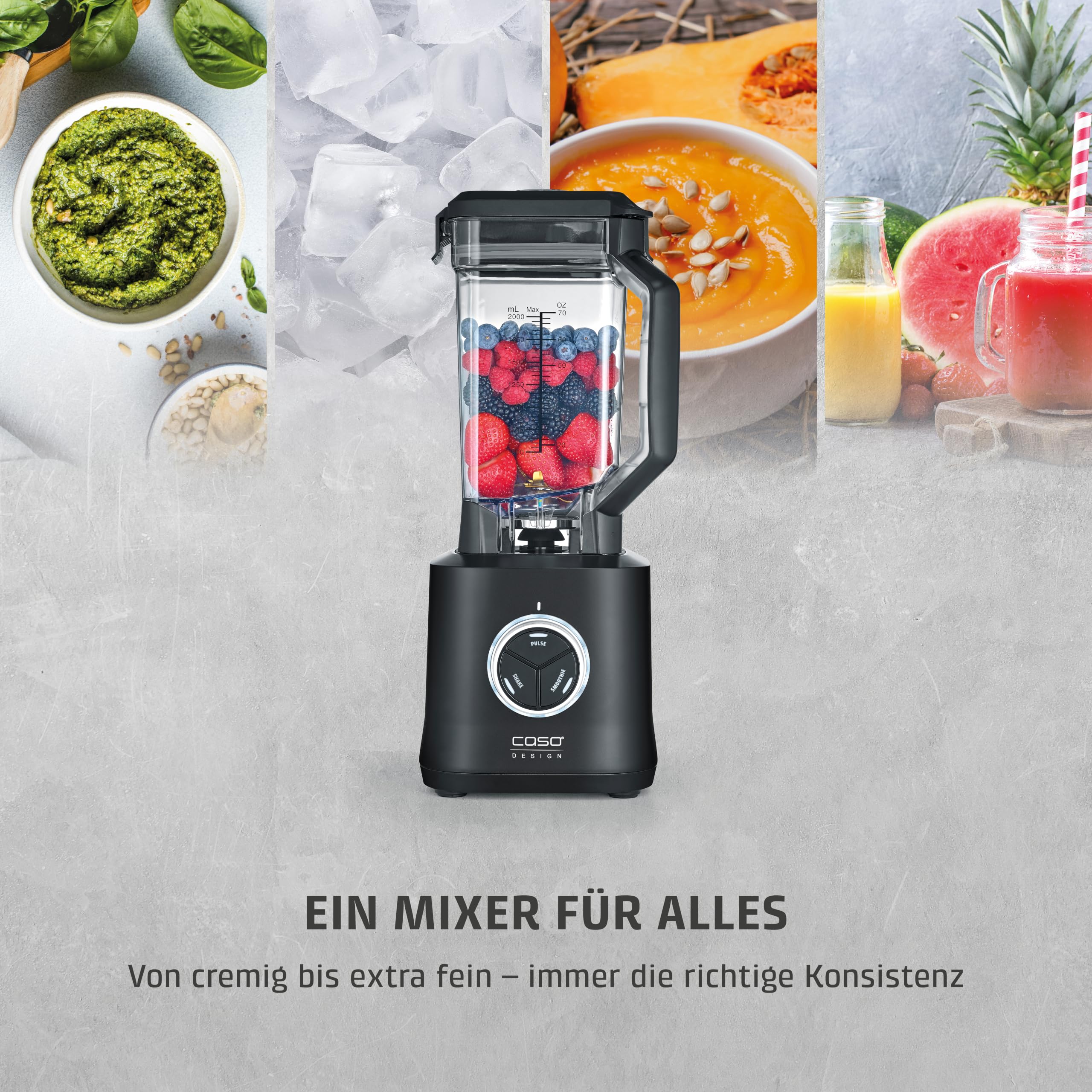 CASO B 2000 PowerBlender Standmixer 2000W 2 L Titan