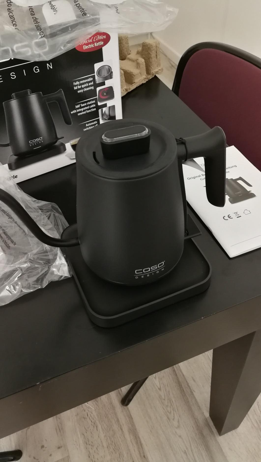 Caso Coffee Classic Kettle Wasserkocher 0,6 L Schwarz Edelstahl