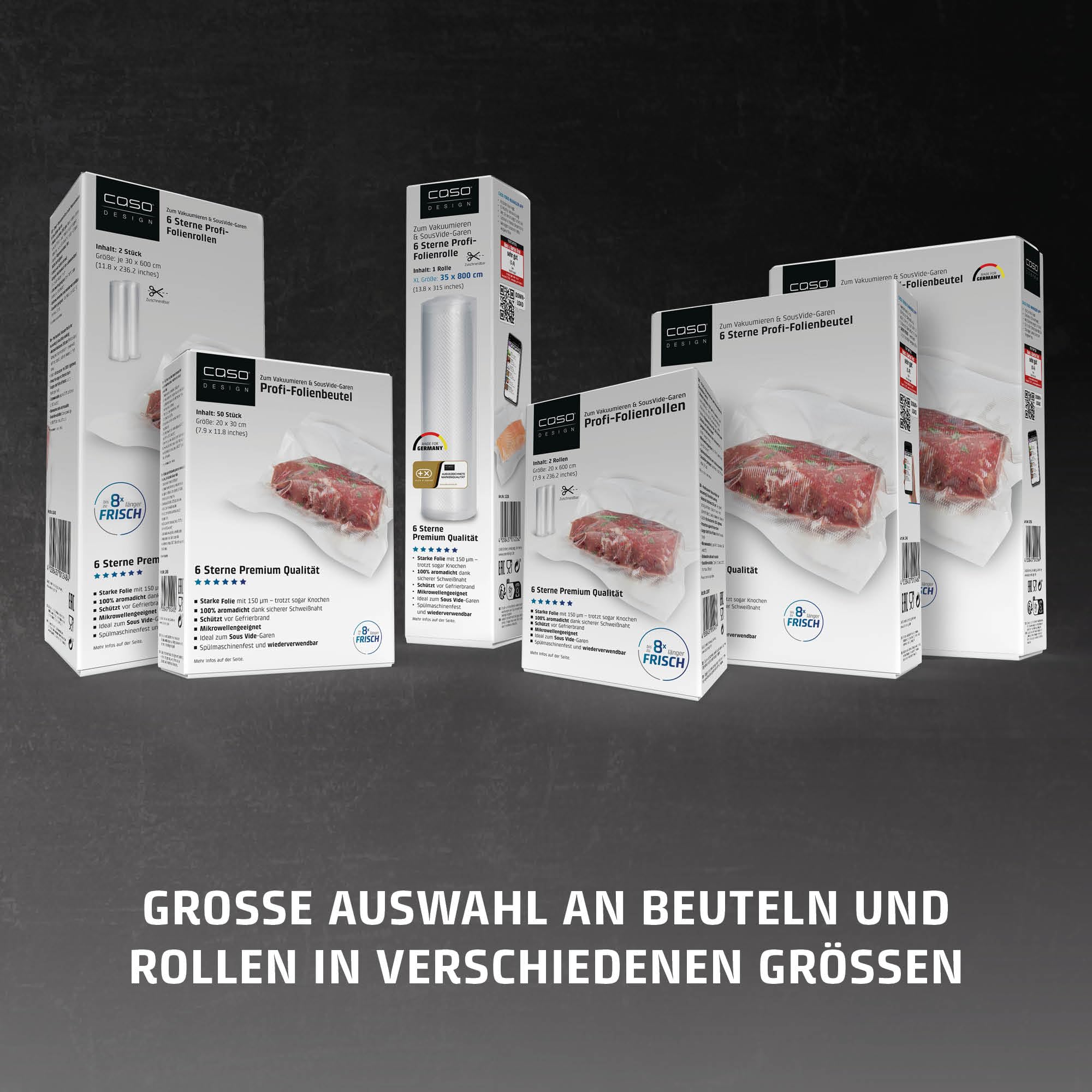 Caso Vacuum & Sous Vide 6 Sterne Folienbeutel 20x30cm 50St BPA-frei