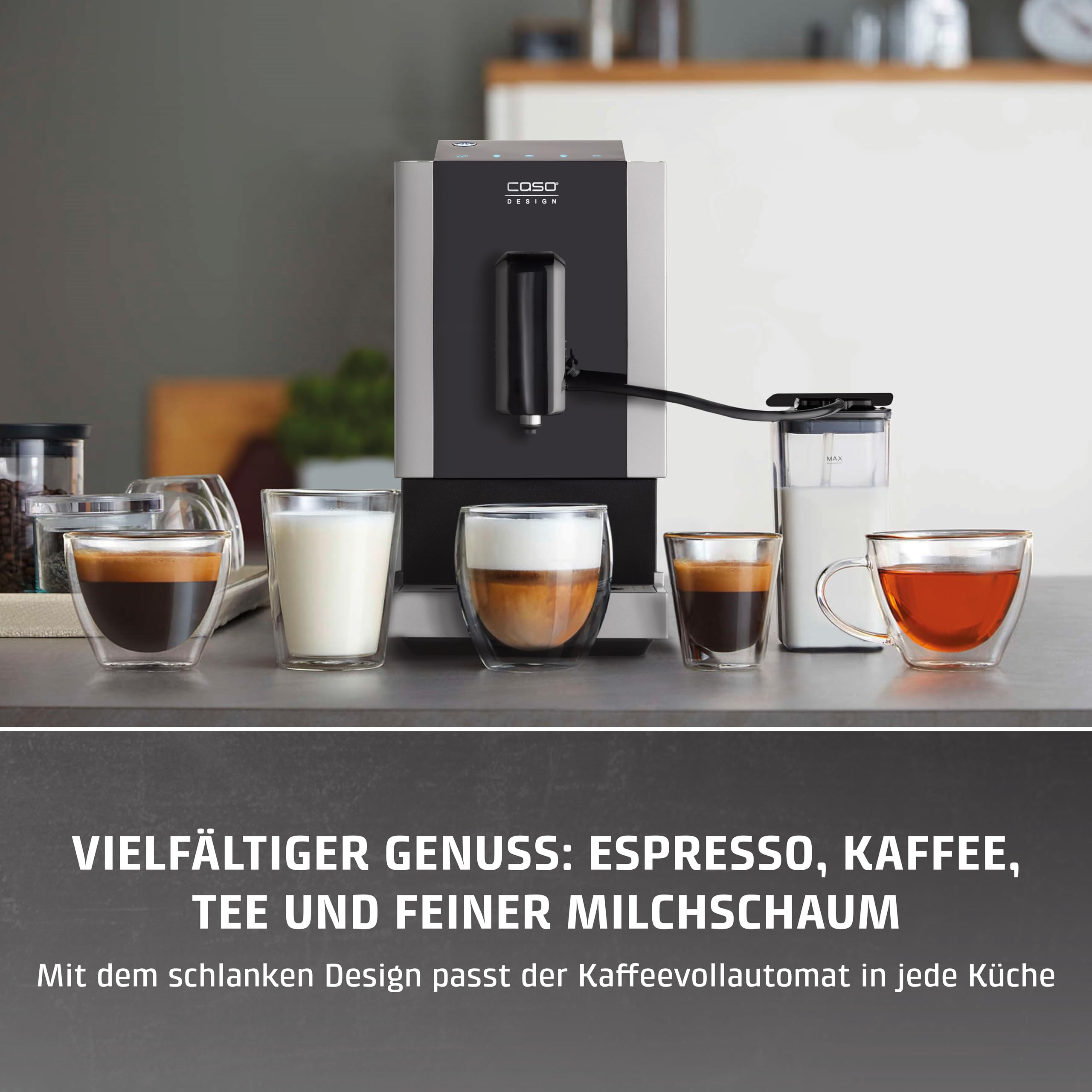 Caso Café Crema Touch Kaffeevollautomat mit Milchtank