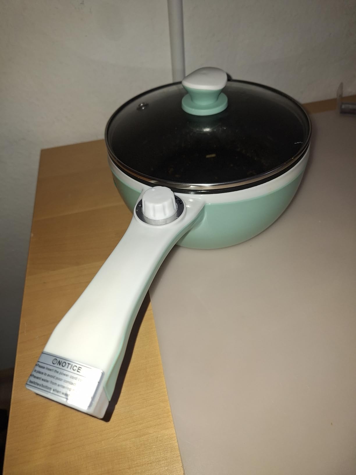 Vocha Electric Pot Elektrotopf 1,5 L Grün Antihaft 600W