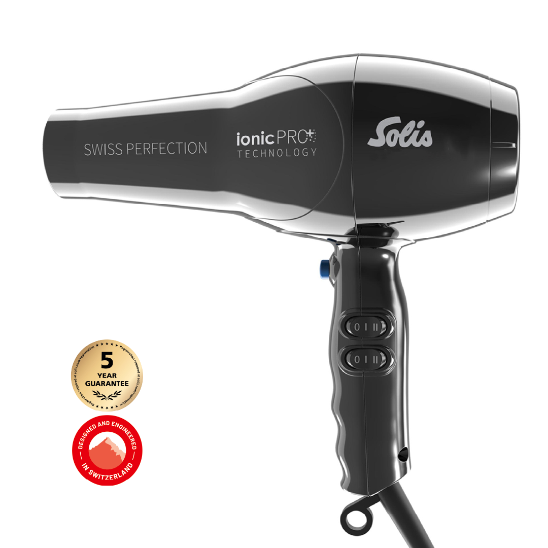 Solis Swiss Perfection 360 ionicPRO Haartrockner Schwarz