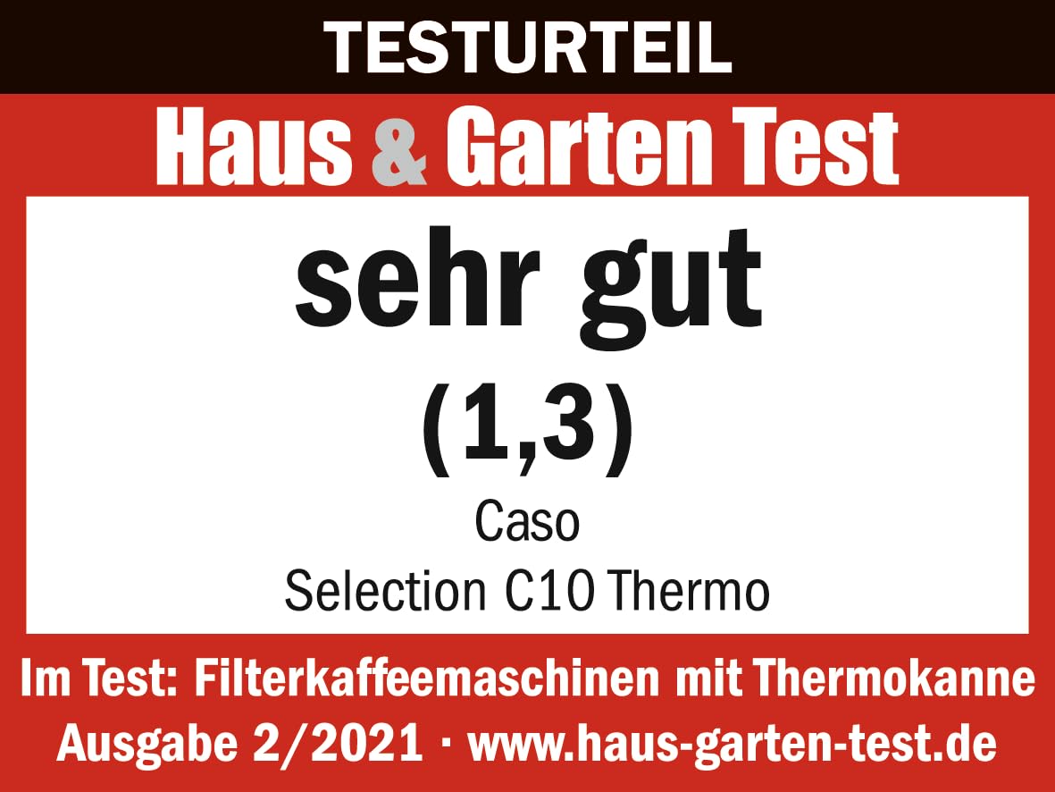 Caso Selection C10 Kaffeemaschine Thermoskanne 1,2 L 10 Tassen